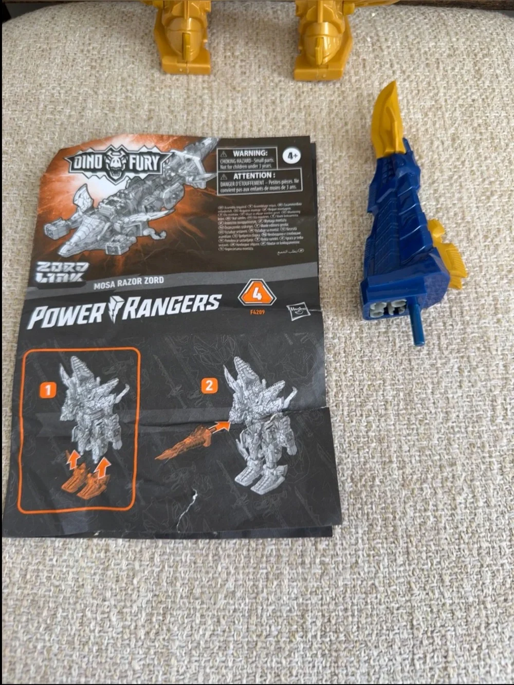 Power Rangers Dino Mosa Razor Zord morphing Dino Robot with instruction manual